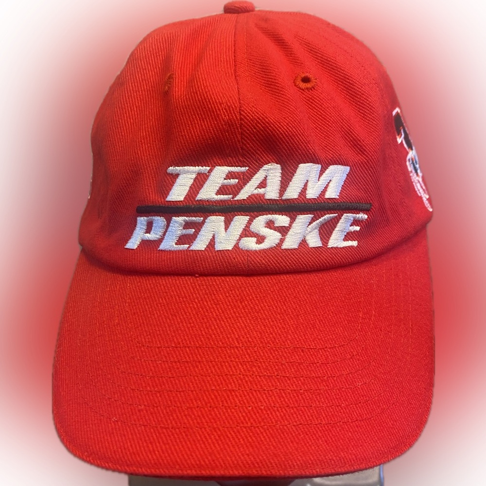 Team Penske Nascar Indy Baseball Cap Hat Red #3 & #6 Stock Car Racing